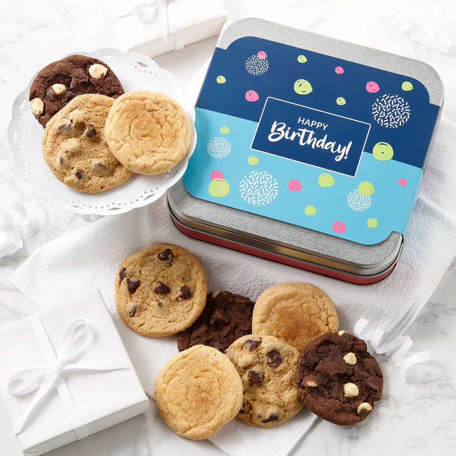 Birthday Sampler Nibblers® Bite-Sized Cookies Tin - 12 Count