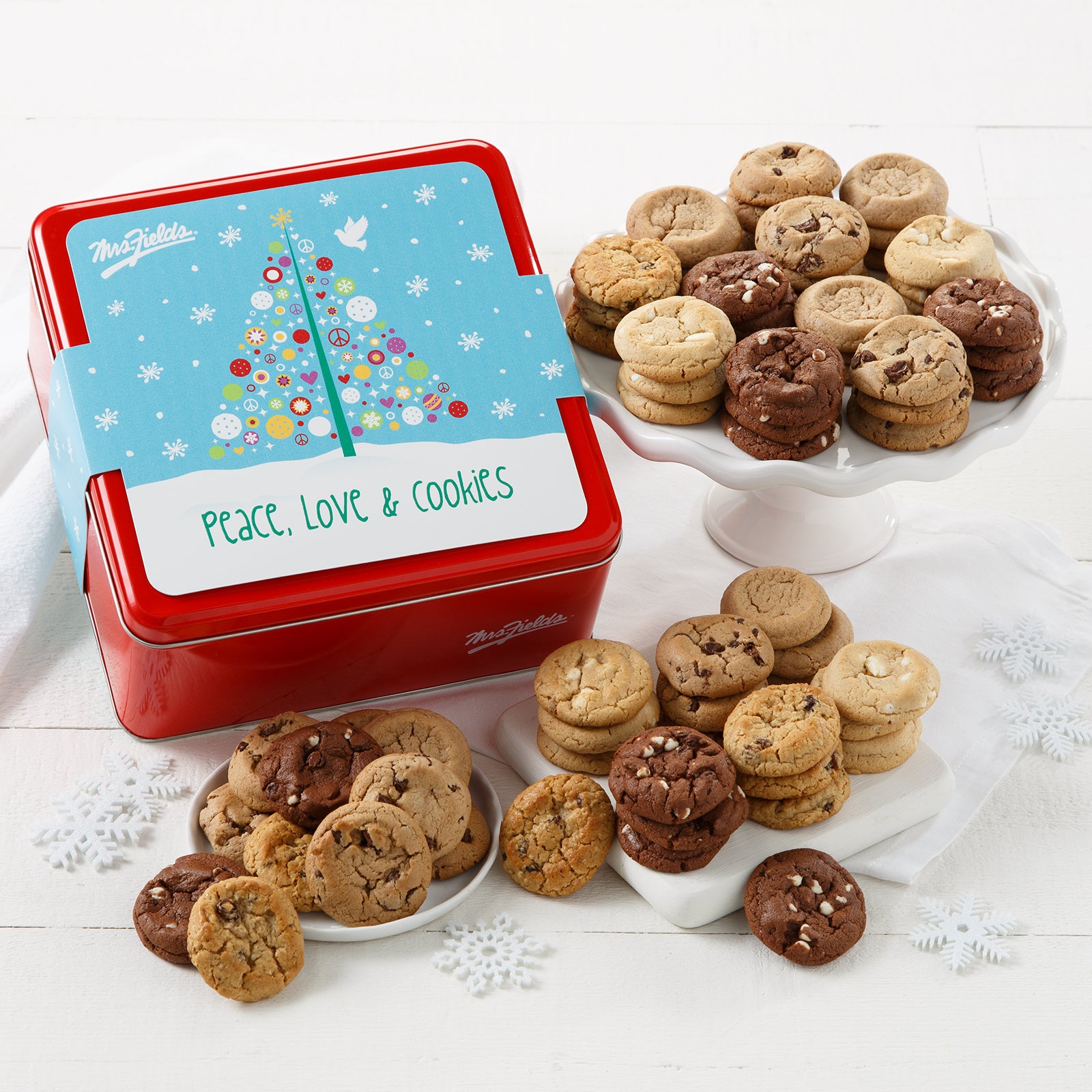 Peace, Love & Cookies 72 Nibblers® Bite-Sized Cookies Tin