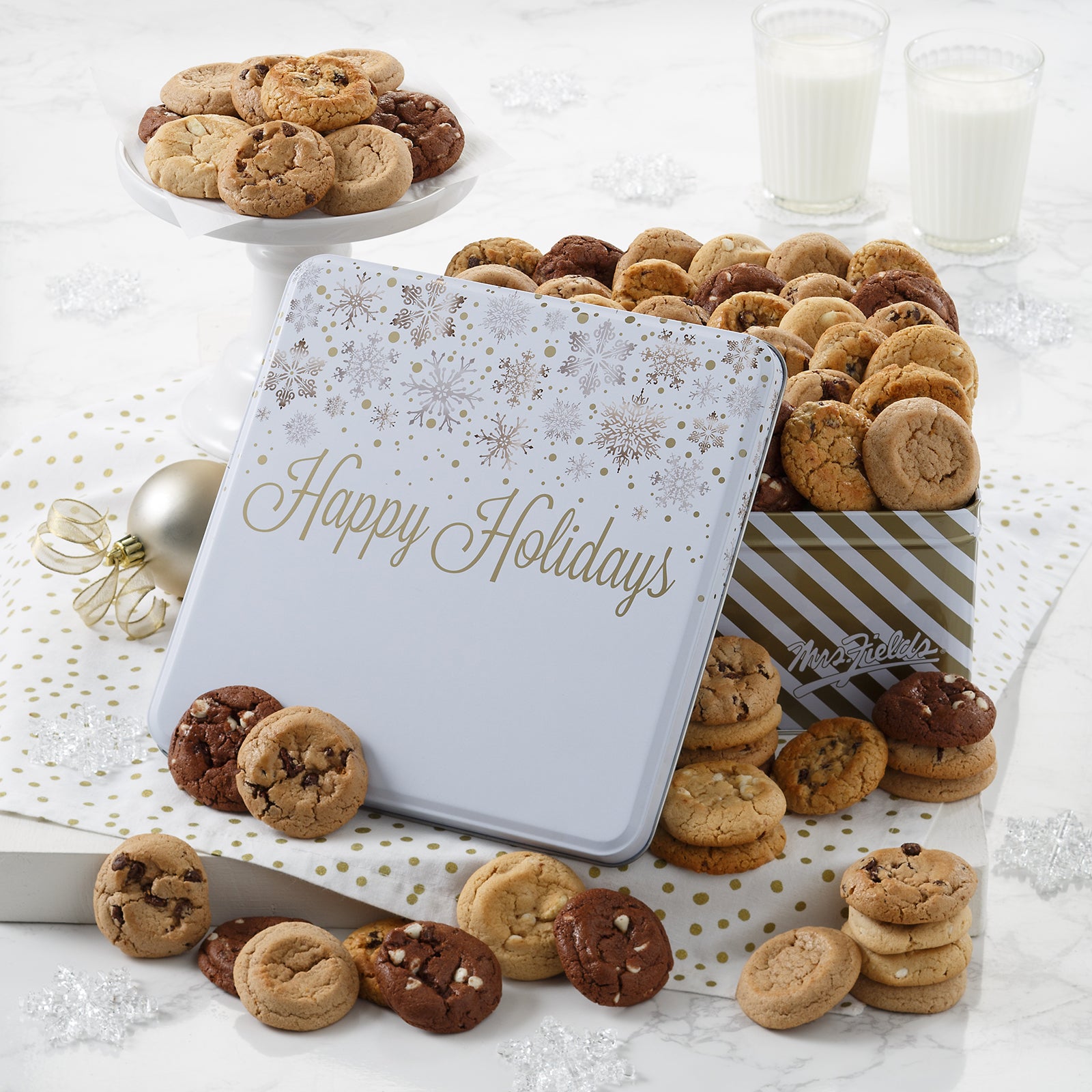 Snow Flurry 72 Nibblers® Cookies Tin | Mrs. Fields