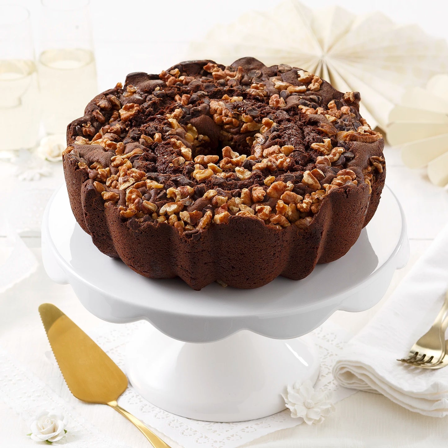 Double Chocolate Walnut Coffee Cake
