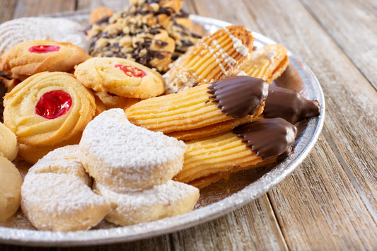 Cookie platter with an assortment of cookies 