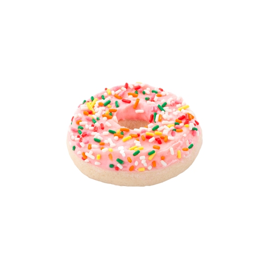 Pink Donut Cookie with Sprinkles