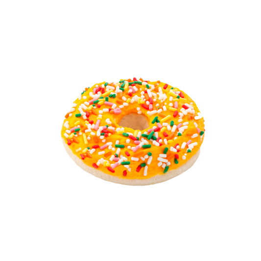 Yellow Donut Cookie with Sprinkles