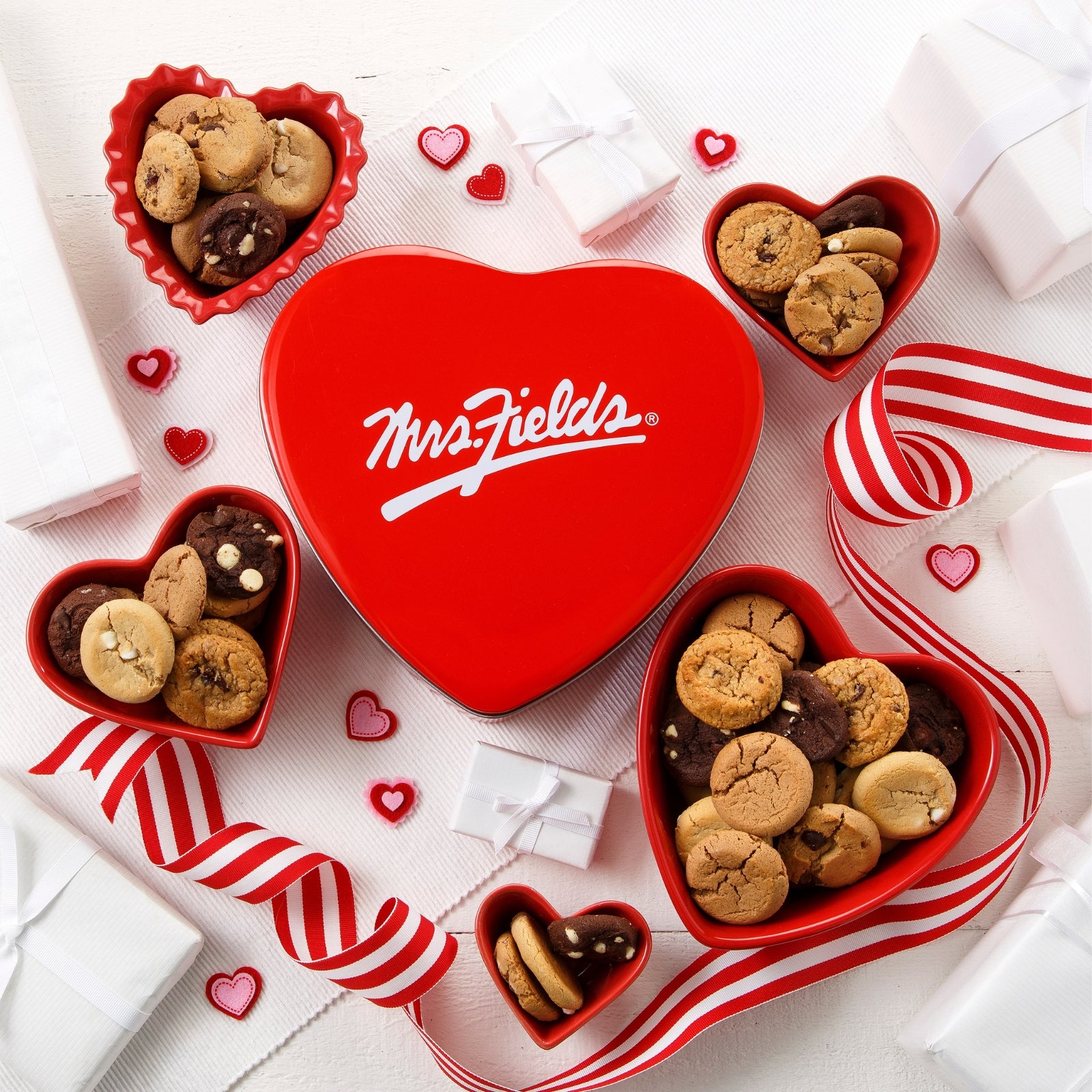 Signature Heart 48 Nibblers Cookies Tin | Mrs. Fields