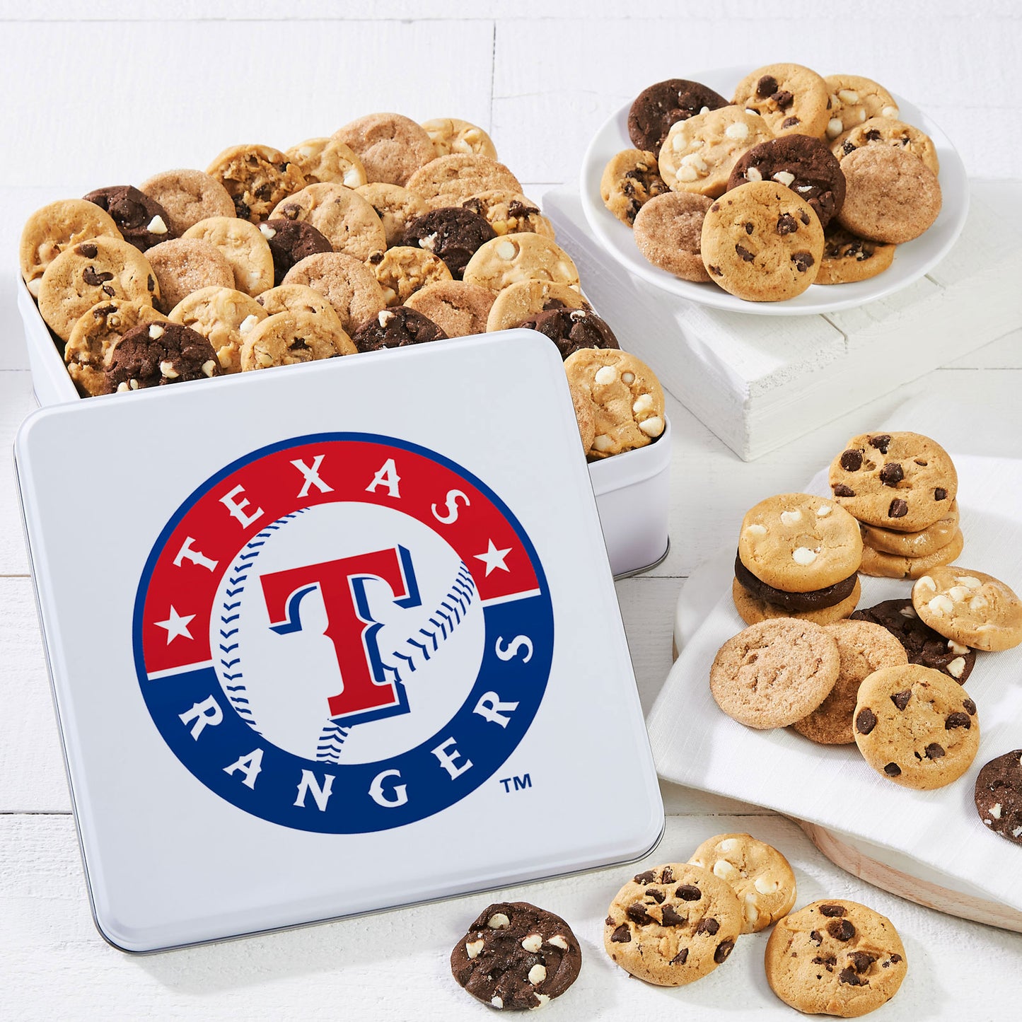 Texas Rangers Cookie Tin