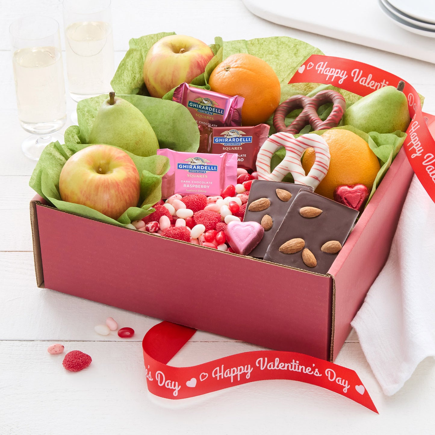 Valentine's Day Fruit & Treat Gift Box