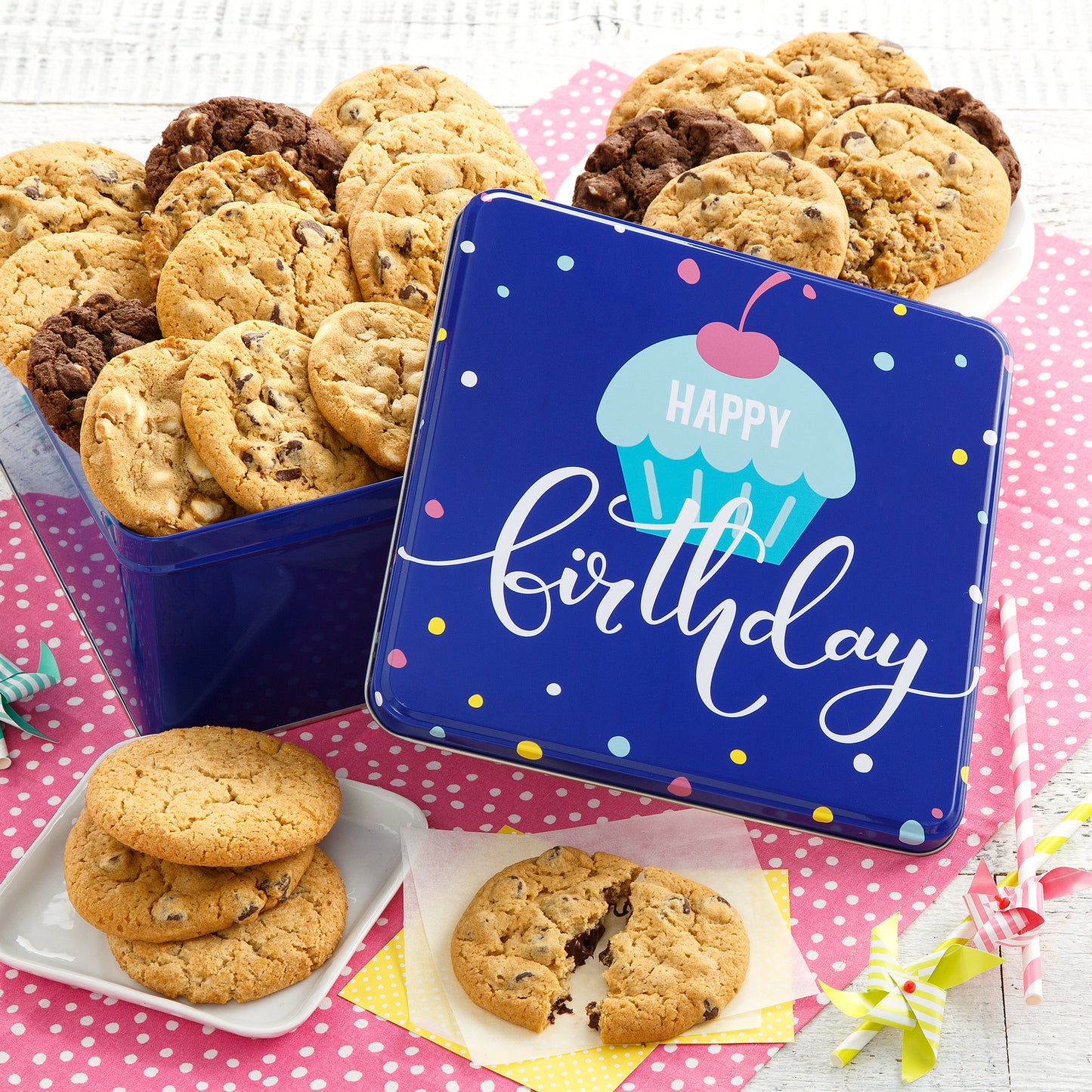 Happy Birthday Two Full Dozen Cookie Tin
