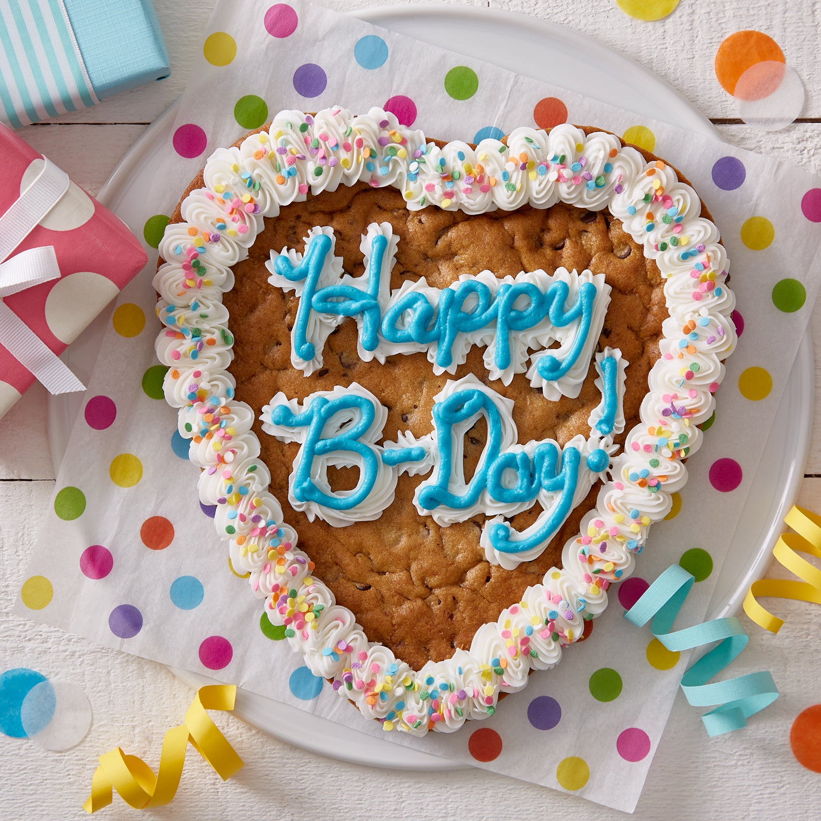 Happy Birthday Heart Cookie Cake